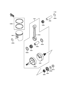 KX65 Коленвал и поршни