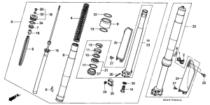CR125R Вилка передней оси