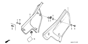 XR200R Боковая крышка