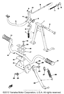 RD200C Stand footrest brake pedal