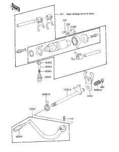 KZ1000 Переключатель передач