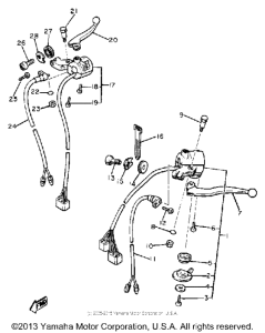 XJ750RH Handle switch-lever