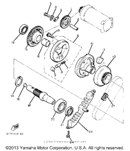 XJ650J Муфта стартера