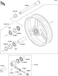 ZX500 Переднее колесо