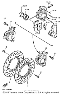 XV1100D Передний суппорт