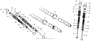 CB750 Распределительный вал и клапана