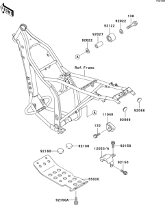 KLX300R Рама ,крепежные детали