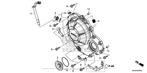 CB500X (ABS) Крышка картера правая