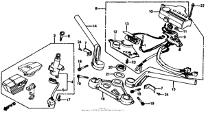 VF750S Handlebar + top bridge