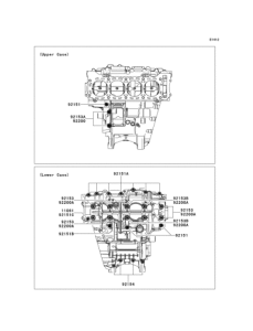 ZX1000 Болты крепления картера