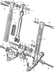 CT90 Передние аммортизаторы