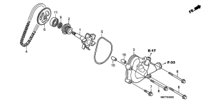 XL1000V (ABS) Водяная помпа