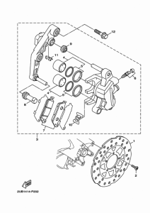 XC125SR フロントブレーキキヤリパ