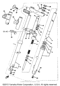 XS400_2F - 1979 Передняя вилка