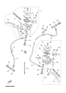 YP250R Главный тормозной цилиндр