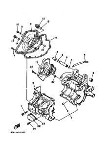 TZ250 Картер двигателя