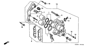 CR125R Передний суппорт
