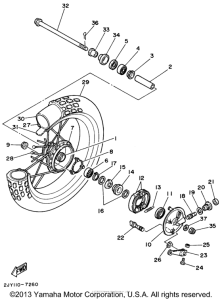 TW200H Переднее колесо