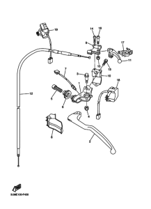 WR250F Handle switch & lever