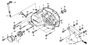VT125 Крышка картера правая
