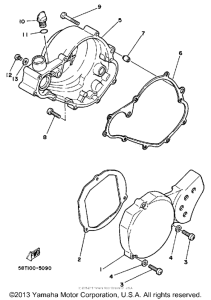 YZ80S (Motocross) Боковые крышки