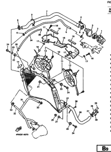 YZF750R Радиатор и шланг