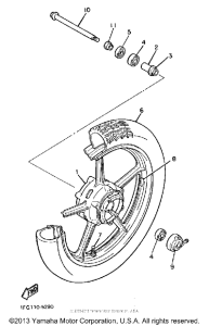 XJ700N Переднее колесо