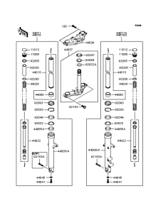 BJ250 Передняя вилка