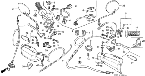 XR200R Handle lever / switch / cable
