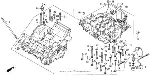 CB400F Картер двигателя