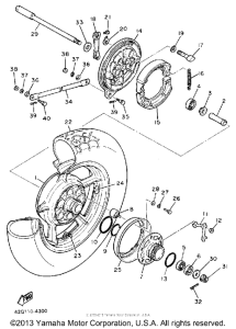 XV750W Переднее колесо