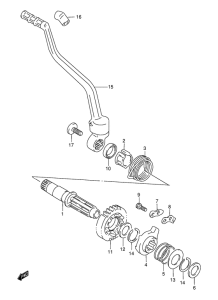 DR-Z250 Ножной стартер