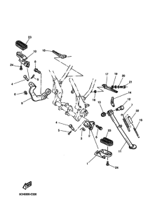 TT600RE Support & repose pied