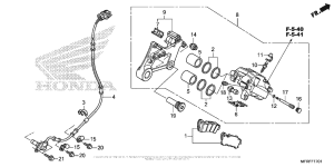 VT1300CR (ABS) Задний торнозной суппорт 2