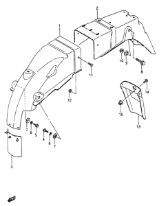 RG250 Заднее крыло
