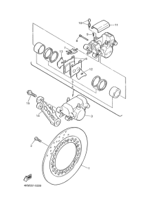 XJ900S Задний суппорт