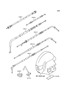 ZR250 Тросы управления