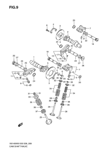 VS1400 Распредвал -клапана