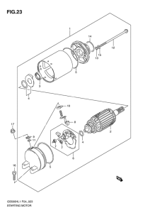 GS500 Стартерный мотор