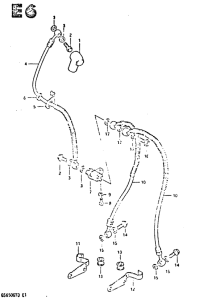 GS650 Передние тормозные трубки
