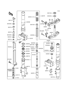 KX500 Вилка передней оси