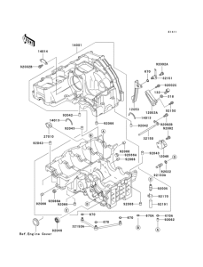 ZX750 Картер двигателя
