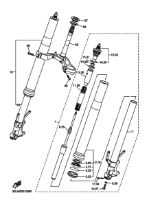 YZF-R6S Вилка передней оси