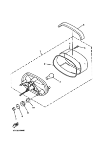 YZF600R YZF600RJ Taillight unit ass`y