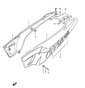 DR800 Обтекатель задний