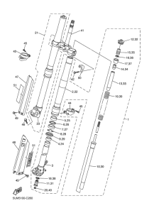 WR250F Передняя вилка