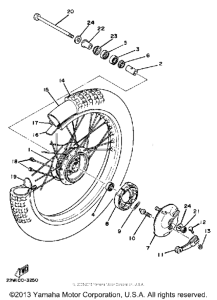YZ80K Переднее колесо