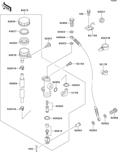 ZX400 Задний торм цилиндр
