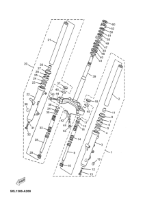 YP125E Передняя вилка