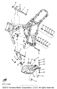 XT600WC (CA ED.) Рама